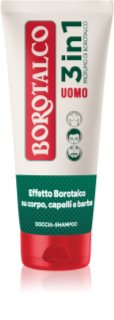 Borotalco MEN 3 in 1 gel de douche pour homme visage, corps et cheveux parfums Unique Scent of Borotalco 200 ml