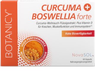 Botanicy CURCUMA BOSWELLIA Forte Nahrungsergänzungsmittel für Ihr Wohlbefinden 60 Kapseln