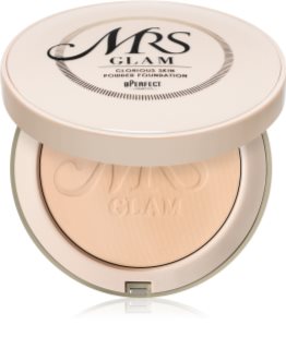 BPerfect Mrs Glam Glorious Skin pudra compacta pentru un aspect mat culoare 03 Light Warm 70 g