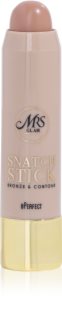 BPerfect Snatched Stick Bronze & Contour bronzinė pudra pieštukinė priemonė atspalvis 01 Light Peach 44 g