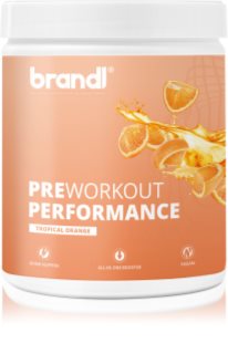 brandl Pre-Workout Performance Präparat zur Förderung von Sportleistungen Geschmack Orange 500 g