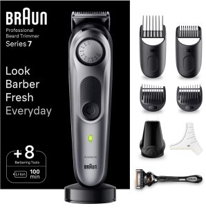 Braun Series 7 BT7420 beard trimmer + products for barbers