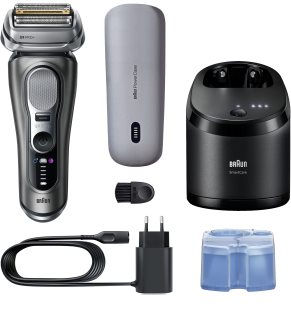 Braun Series 9 PRO+ 9675cc máquina de barbear elétrica com uma estação de limpeza e carregamento Black 1 un.