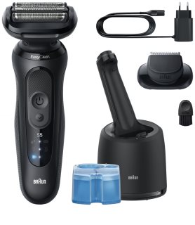 Braun Series 5 52-N7200cc Elektrisks skuveklis ar tīrīšanas un uzlādes staciju SmartCare Black 1 gab.