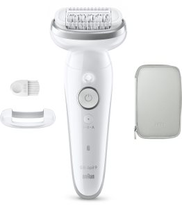Braun Silk-épil 9 9-011 epilátor s plně flexibilní hlavou pro mokré i suché holení 1 ks