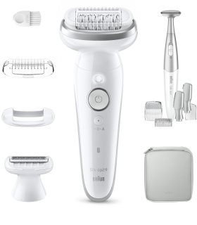 Braun Silk-épil 9 9-241 epilátor s plně flexibilní hlavou pro mokré i suché holení 1 ks