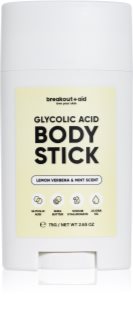 breakout + aid Body Stick eksfoliacinis muilas kūnui 75 g