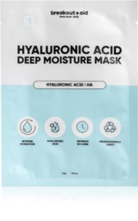 breakout + aid Hyaluronic Acid Deep Moisture Mask Fuktgivande arkmask för ansiktet med hyaluronsyra 34 g