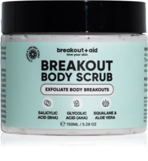 breakout + aid Body Scrub kūno šveitiklis nuo aknės 150 ml