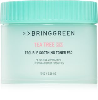 BRINGGREEN Tea Tree Cica Trouble Soothing Toner Pad cuscinetti tonificanti con effetto lenitivo 90 pz