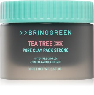 BRINGGREEN Tea Tree Cica Pore Clay Pack Strong masque crème pour peaux grasses sujettes à l'acné 100 g