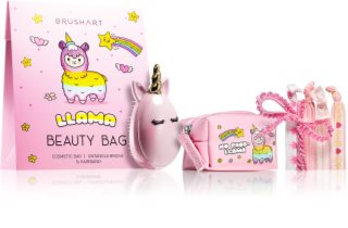 BrushArt KIDS Llama beauty bag dárková sada Llama beauty bag pink(pro děti)