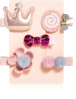 BrushArt KIDS Little princess hair clip set sponky do vlasů Pink