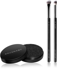 BrushArt Professional Eyeshadow brush set with brush cleaning sponge zestaw pędzli do makijażu oczu