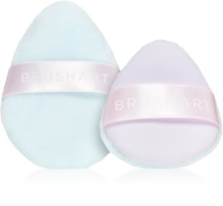 BrushArt Accessories 2-in-1 Powder and make-up puff set esponja de pó-de-arroz 2 un.