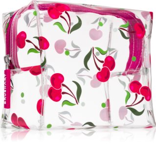 BrushArt Accessories Transparent cosmetic bag transparentná kozmetická taštička Sweet Cherry 15 x 14 x 9 cm 1 ks