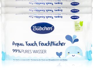 Bübchen Aqua Touch nedves törlőkendők gyermekeknek 3x48 db