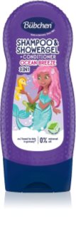 Bübchen Kids Ocean Beauty Shampoo, Conditioner und Duschgel 3 in 1 für Kinder 230 ml