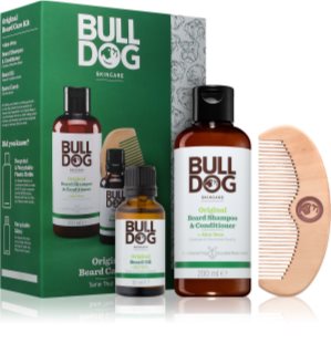 Bulldog Original Beard Care Kit gift set for men Peach Wood 10,4 cm