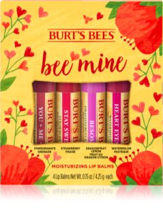 Burt’s Bees Bee Mine Lūpu balzams ar bišu vasku ar aromātu Pomegranate, Strawberry, Dragonfruit Lemon, Watermelon 4x4.25 g