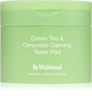 By Wishtrend Green Tea & Ceramide Calming Toner Pad tonisierende Pads mit beruhigender Wirkung 70 St.