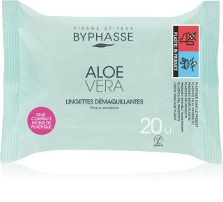 BYPHASSE Aloe Vera lingettes démaquillantes 20 pcs