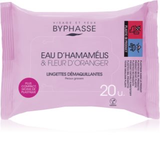 BYPHASSE Eau D Hamamelis lingettes démaquillantes 20 pcs
