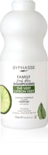 BYPHASSE Lime & Green ultra-soothing shampoo for normal to oily hair and sensitive scalp 750 ml