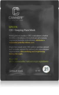 Canneff Green CBD Sleeping Face Mask pomirjajoča maska za noč 12 ml