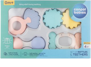 Canpol babies Pastels rangle med bidering Gavesæt 0m+
