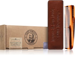 Captain Fawcett Accessories Hair Comb with Leather Case beard comb with bag 1 pc