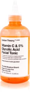 Carbon Theory SupaVIT-C 5% Glycolic & Vitamin C tónico iluminador contra acne, vermelhidão e cicatrizes de acne 250 ml