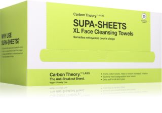 Carbon Theory Supa-Sheets XL Facial Cleansing Towels čistiace a odličovacie obrúsky 50 ks