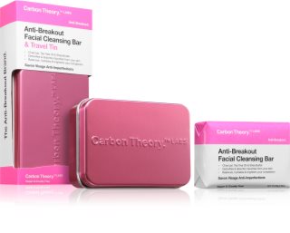 Carbon Theory Anti-Breakout Facial Cleansing Bar sabonete de limpeza para o rosto contra imperfeições de pele acneica 80 g