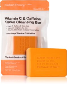 Carbon Theory Facial Cleansing Bar Vitamin C & Caffeine čisticí mýdlo na obličej s vitaminem C Orange 100 g