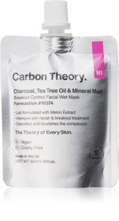 Carbon Theory Charcoal, Tea Tree Oil & Mineral Mud Intensywna maska regenerująca do skóry z problemami 50 ml