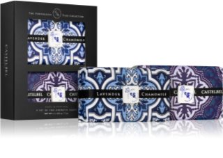 Castelbel Tile Lavender & Chamomile + Rhubarb & Cassis bar soap gift set 2x200 g