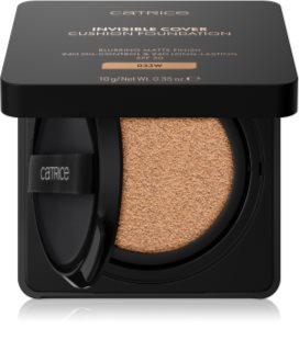 Catrice Invisible Cover Cushion Foundation matujúci make-up v hubke SPF 30 odtieň 033W 10 g