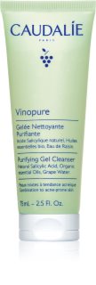 Caudalie Vinopure Purifying Gel Cleanser дълбоко почистващ гел за мазна и проблемна кожа 75 мл.