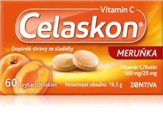 Celaskon Celaskon 100 mg meruňka tablety pro podporu imunity, snížení míry únavy a vyčerpání 60 tbl
