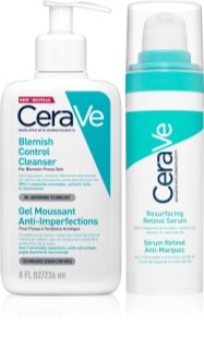 CeraVe Control Cleanser & Retinol Serum Duo ensemble anti-imperfections de la peau à tendance acnéique