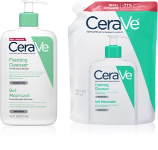 CeraVe Cleansers Foaming Cleanser set para pieles normales y grasas