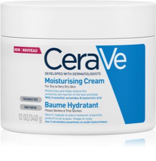CeraVe Moisturizers crema hidratante para rostro y cuerpo para pieles secas y muy secas