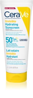 CeraVe Invisible Hydrating Sunscreen SPF 50+ leite solar para rosto e corpo