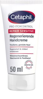 Cetaphil PRO ItchControl Repair Sensitive Regenerating Hand Cream regeneruojamasis rankų kremas jautriai odai 50 ml