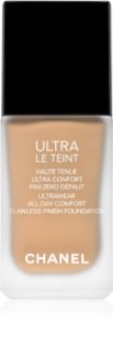 Chanel Ultra Le Teint Flawless Finish Foundation tartós matt alapozó egységesíti a bőrszín tónusait árnyalat B40 30 ml