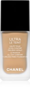 Chanel Ultra Le Teint Flawless Finish Foundation tartós matt alapozó egységesíti a bőrszín tónusait árnyalat B50 30 ml