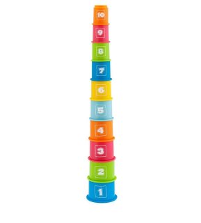 Chicco 2 in 1 Stacking Cups saliekamās glāzes 9m+ 10 gab.
