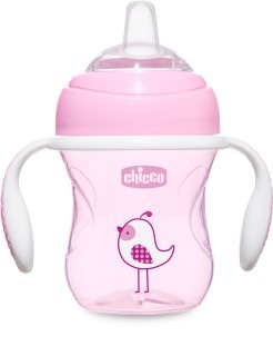 Chicco Transition kubek treningowy z uchwytami 4m+ Pink 200 ml