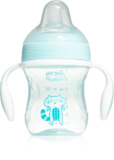 Chicco Transition Cup kubek treningowy z uchwytami 4m+ Blue 200 ml